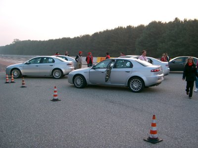 Il test drive dell'Alfa 159 a Balocco