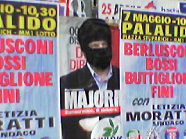 Manifesto comunali 2006 a Milano