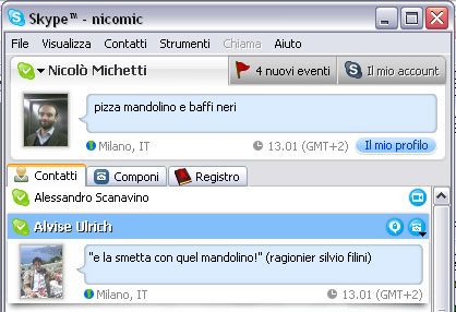 Mandolino su Skype...